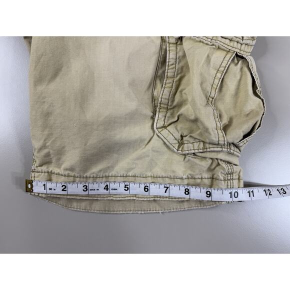 American Eagle Y2K Men's Longboard Cargo Shorts 30 Tan Ripstop Retro Surf Skate - Picture 6 of 16